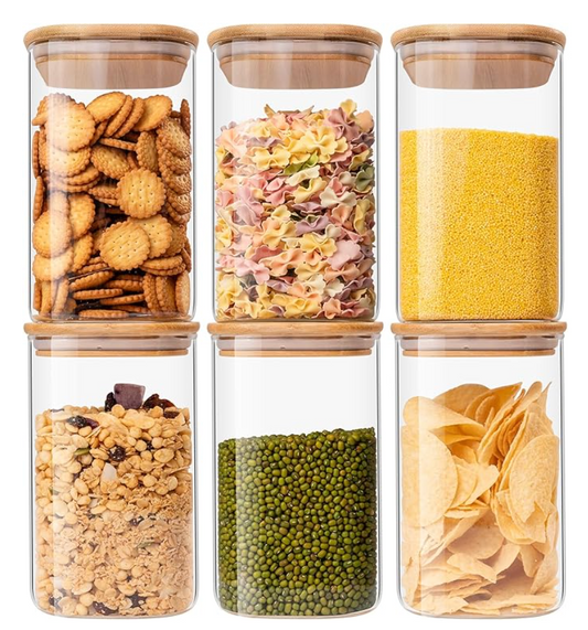 Bamboo lid storage containers