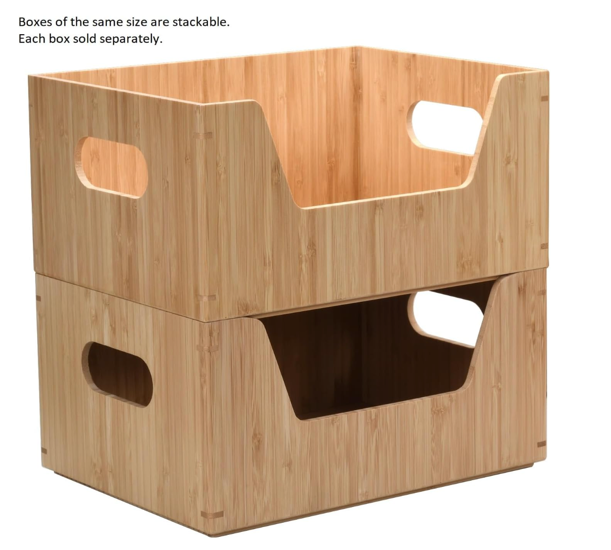 Stackable bamboo bin storages